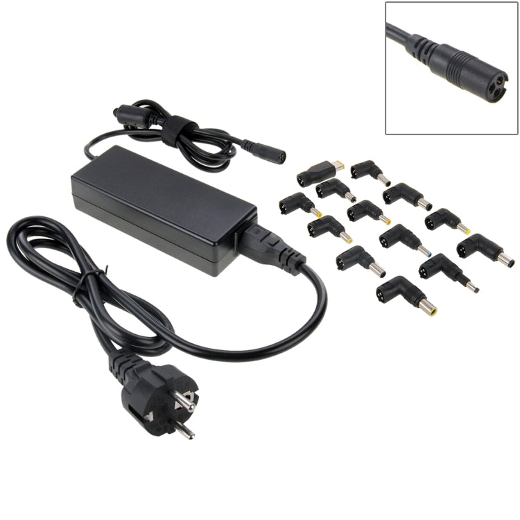 AU-90W+13 TIPS 90W 15V 6A Universal AC Power Adapter Charger with 13 Tips Connectors for Laptop Notebook, EU Plug, AU-90W