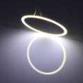 70mm 5W 180LM Angel Eyes Circles Car Headlight COB LED Lights for Vehicles, DC 12-24V, 70mm Blue Light, 70mm White Light