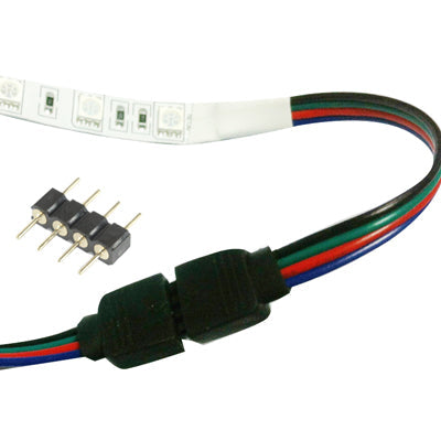 4 Pin Male Connector for RGB LED SMD Strip Light (100pcs in one packaging, the price is for 100pcs)