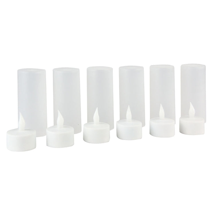 12 PCS  Flameless LED Tealight Flicker Candle Light, Rechargeable Home Decoration Light with Charging Board