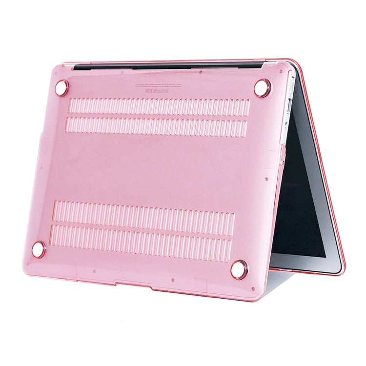 For MacBook Air 13.3 inch A1466 2012-2017 / A1369 2010-2012 Laptop Crystal Hard Protective Case, Grey, Pink