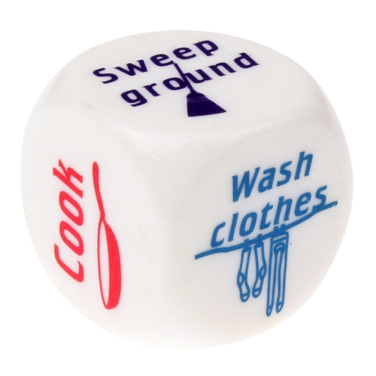 Couples / Families Housework Distribution Dice (Size: 24mm x 24mm x 24mm), Size: 24mm x 24mm x 24mm Couples / Families