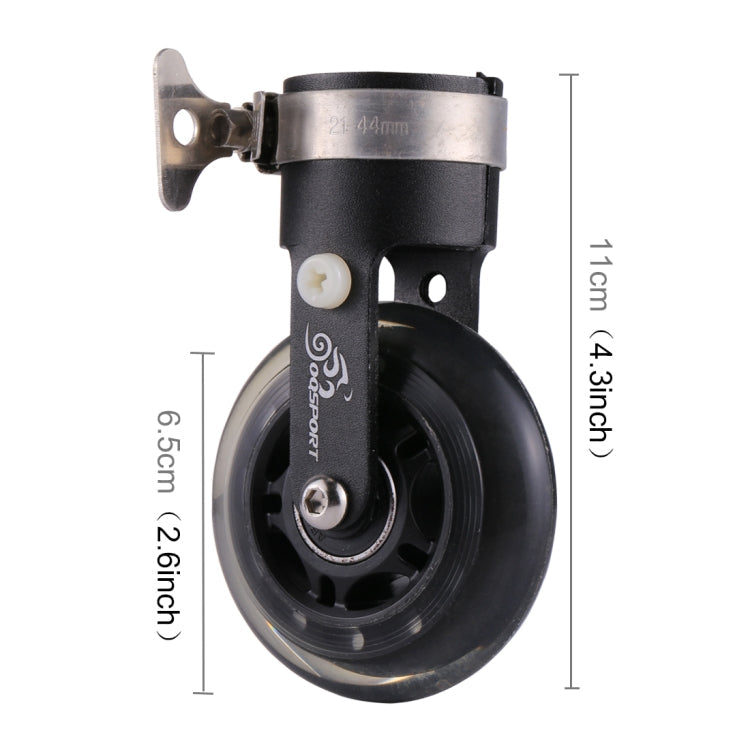 OQSPORT Folding Bicycle Auxiliary Wheel Booster Wheel(Black)