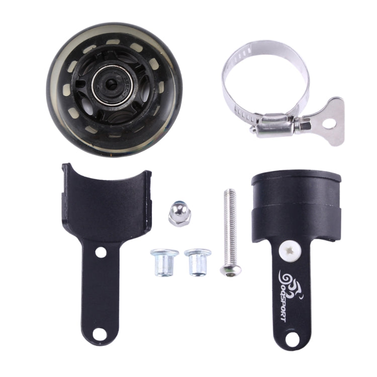 OQSPORT Folding Bicycle Auxiliary Wheel Booster Wheel(Black)