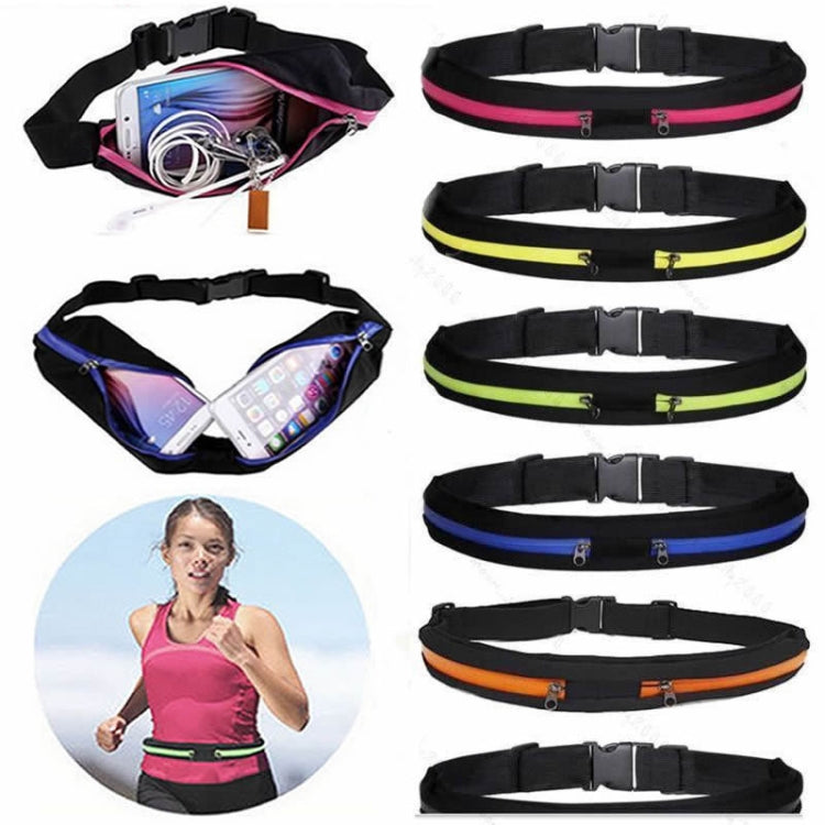 Sports Waterproof Elastic Waist Bag Two Pockets Fanny Pack Zip Pouch, Magenta, Green, Sports+Orange, Blue, Sports+Black