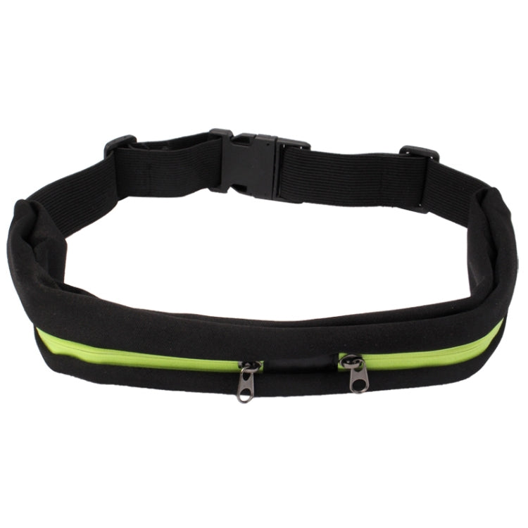 Sports Waterproof Elastic Waist Bag Two Pockets Fanny Pack Zip Pouch, Magenta, Green, Sports+Orange, Blue, Sports+Black