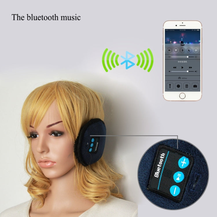 My-Call Bluetooth V3.0 Headset Warm Winter Earmuff for iPhone 6s & 6s Plus, iPhone 6 & 6 Plus/ iPhone 5 & 5S / iPhone 4 & 4S and Other Bluetooth Devices(Dark Blue)