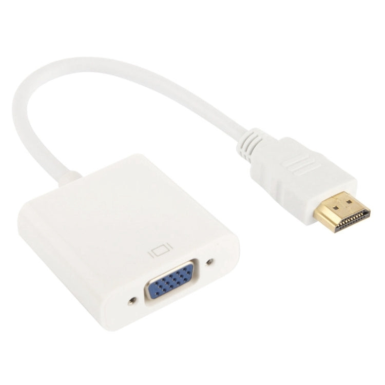 24cm Full HD 1080P HDMI to VGA  Audio Output Cable for Computer / DVD / Digital Set-top Box / Laptop / Mobile Phone / Media Player(White)