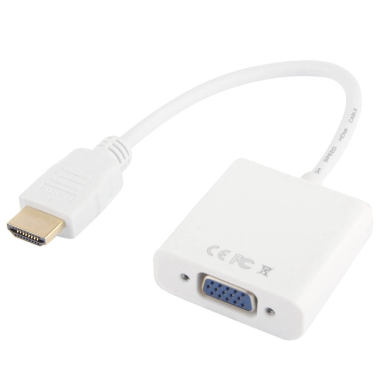 24cm Full HD 1080P HDMI to VGA  Audio Output Cable for Computer / DVD / Digital Set-top Box / Laptop / Mobile Phone / Media Player(White)