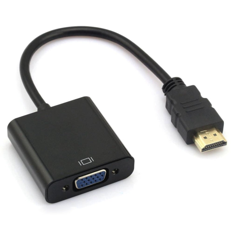 24cm Full HD 1080P HDMI to VGA  Audio Output Cable for Computer / DVD / Digital Set-top Box / Laptop / Mobile Phone / Media Player(Black)
