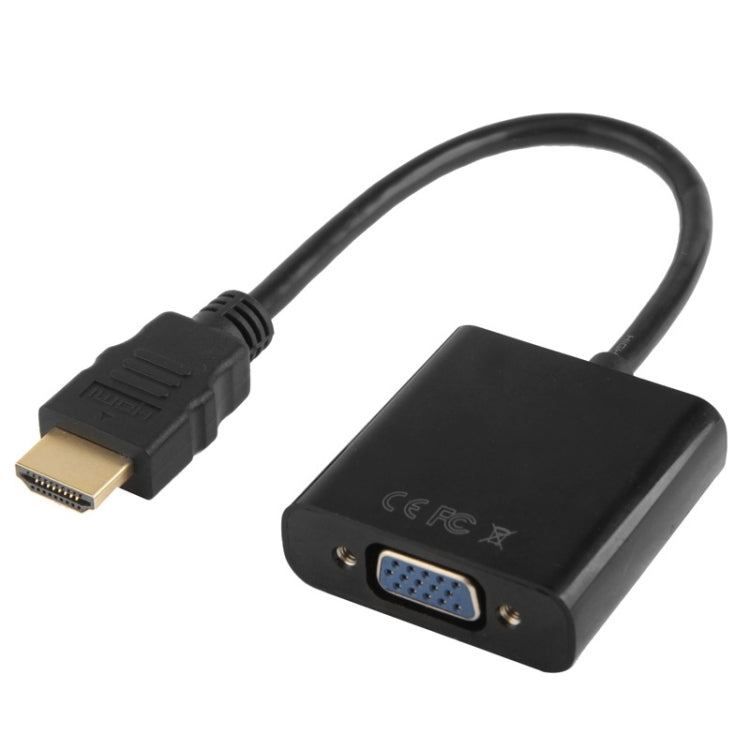 24cm Full HD 1080P HDMI to VGA  Audio Output Cable for Computer / DVD / Digital Set-top Box / Laptop / Mobile Phone / Media Player(Black)