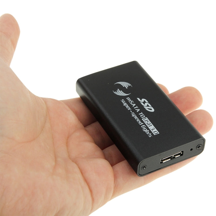 6gb/s mSATA Solid State Disk SSD to USB 3.0 Hard Disk Case(Black)