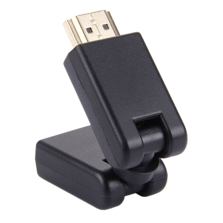 HDMI 19 Pin Male to Female 360 Degree SWIVEL Adaptor (Gold Plated)(Black)