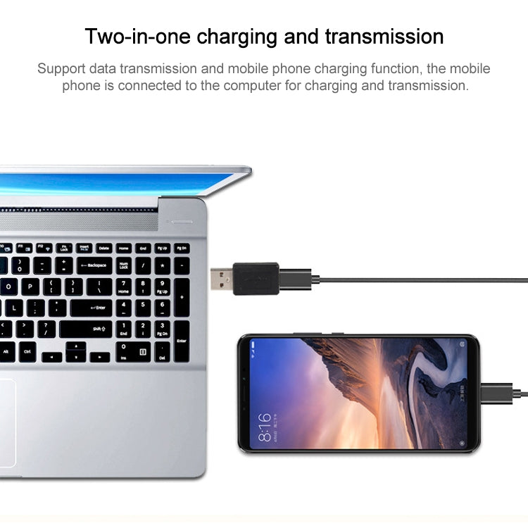 USB 2.0 AM to Micro USB Female Adapter(Black)