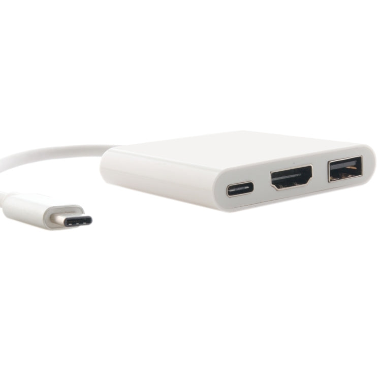 3 in 1 USB Type C to HDMI Adapter Cable, For MacBook 12 inch 2015 Version, Google Chromebook Pixel 2015 Version, Nokia N1 Tablet PC(Silver)