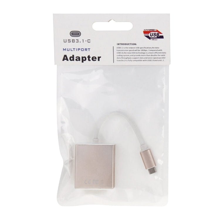 10cm USB-C / Type-C 3.1 to HDMI Adapter Cable, For Galaxy S8 & S8  / LG G6 / Huawei P10 & P10 Plus / Xiaomi Mi6 & Max 2 and other Smartphones(Gold)