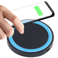 Universal Standard Round Wireless Charging Pad (Black + Blue)