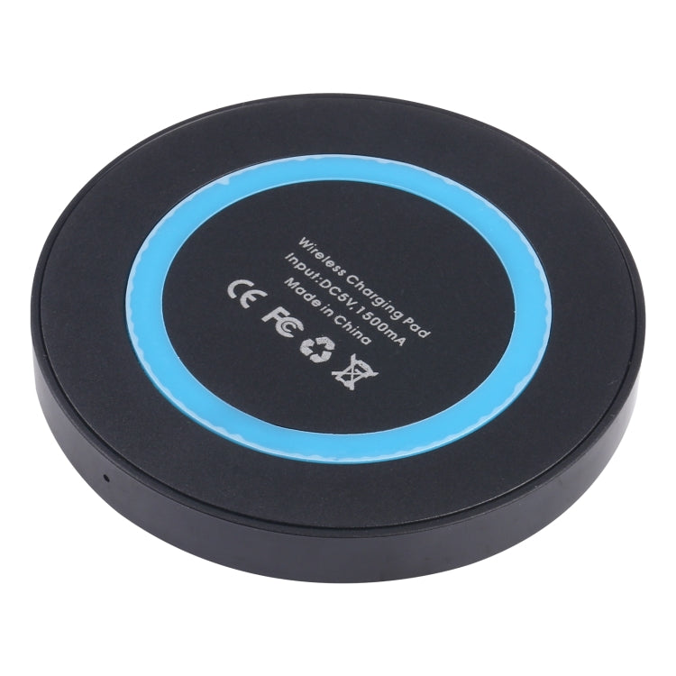 Universal Standard Round Wireless Charging Pad (Black + Blue)