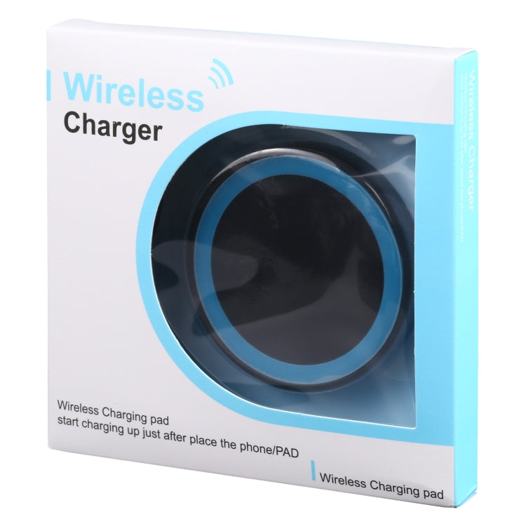 Universal Standard Round Wireless Charging Pad (Black + Blue)