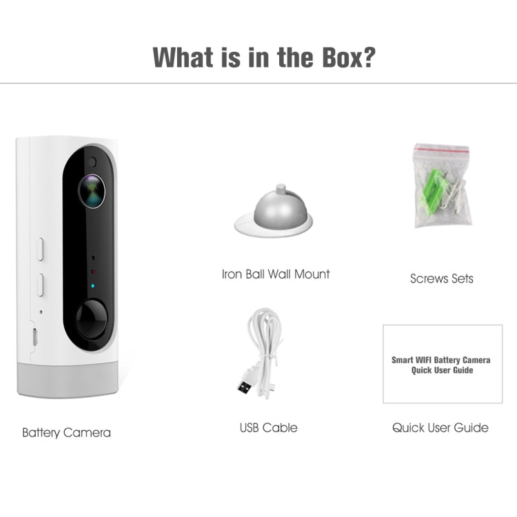 A1 WiFi Wireless 720P IP Camera, Support  / Motion Detection / PIR Motion Sensor, Two-way Audio, Built-in 3000mAh Rechargeable Battery
