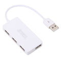 4 Ports USB 2.0 HUB, Plug and Play, White(White)