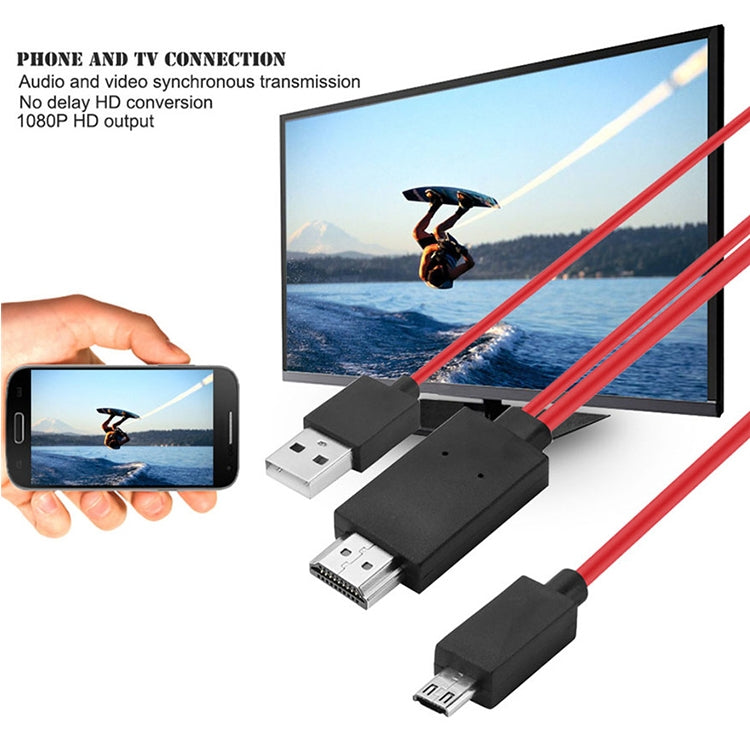 2m Full HD 1080P Micro USB MHL  USB Connector to HDMI Adapter HDTV Adapter Converter Cable