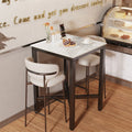 3 Colors Upscale Tall Bar Table, Square Marble Top, Kitchen Counter Restaurant Pub Club, Cocktail Table
