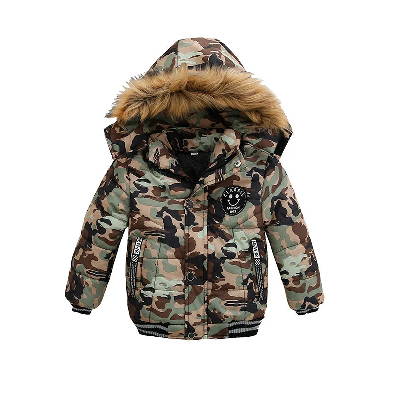 Kids' Hooded Cartoon Zip Jacket – Warm Heavyweight Outerwear for Boys | Cotton-Polyester | Ages 2–6 (2T–6T) | 8 Designs