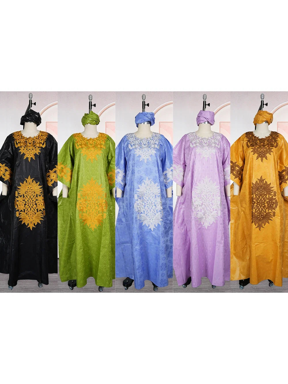 African dresses for women Kaftan Dress Embroidery Bazin Riche Wedding Party Plus Size