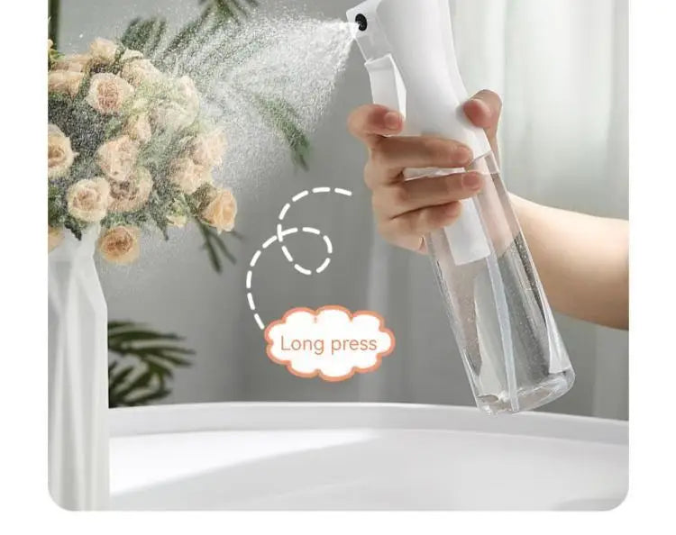 2Pcs High Pressure Spray Bottles Refillable 200ml Bottles Continuous Mist Watering Can Automatic Salon Barber Water Sprayer