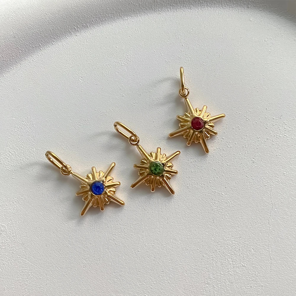 Star Shiny Birthstone Charms