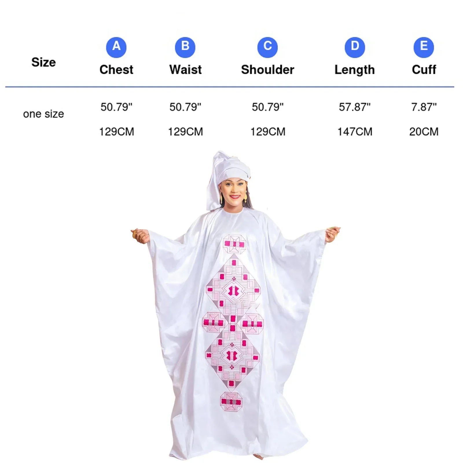 African Dress For Women's Plus Size Dress Bazin Riche Embroidery Floor Long Dress With Scarf