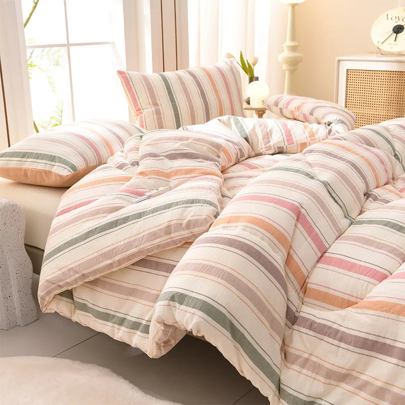 Winter Bedding Thick Quilt Blanket Thick Warm Flannel Fleece Comforter for Cold
