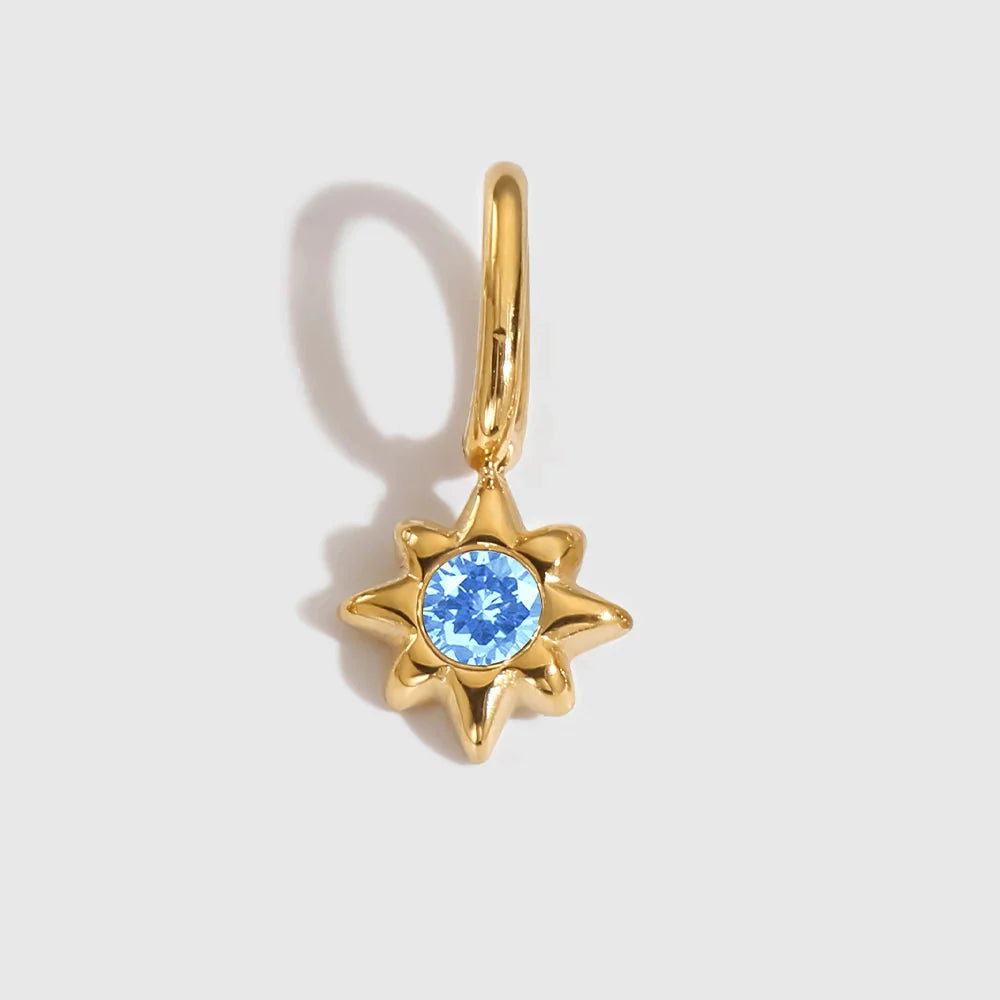Star Pendant Birthstones Charms