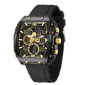 Men's 8109 electronic watch fashion square dual display waterproof luminous