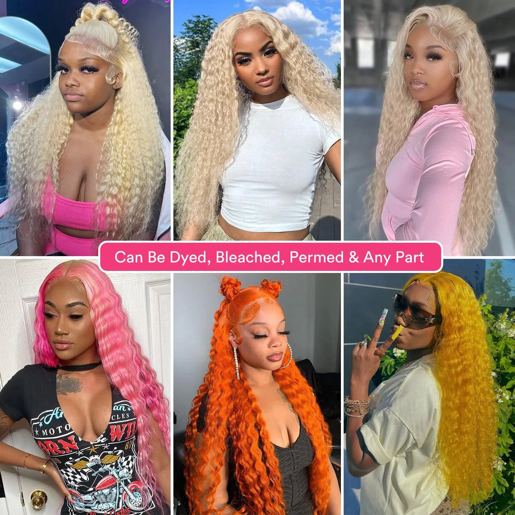 Brazillian Human Hair Bundles 613 Deep Wave 10-30 Inch Remy Weave Extensions 50g Bleachable Sew-in