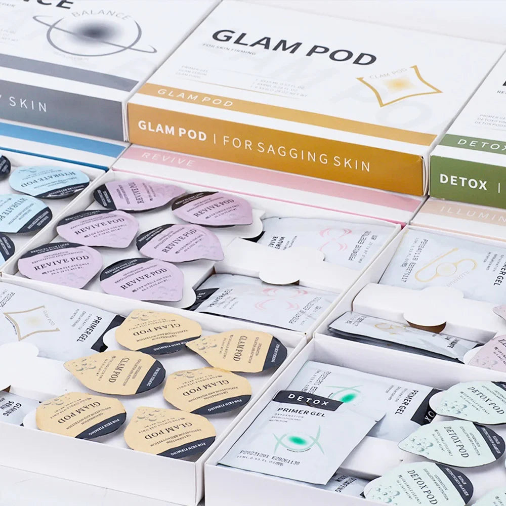 Glam Pod For Aqua Facial Machine CO2 Pods For Bubble Facial Beauty Machine Revive Pods co2 Capsule Gels Facial SPA Skin Clean