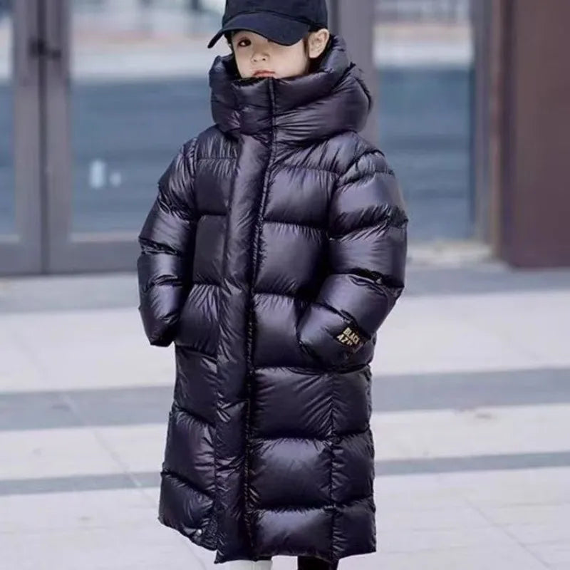 Children's Winter Down Jacket Duck Down Warm Hooded Outerwear
