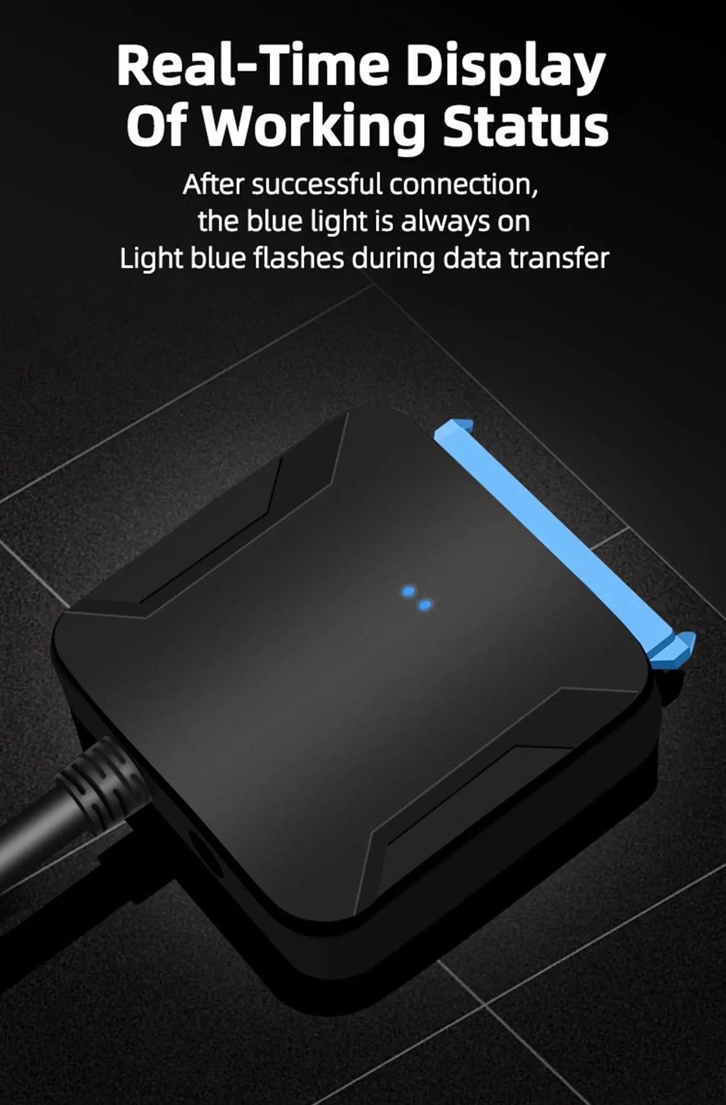 Coolcirc SATA to USB 3.0 Cable Up to 6 Gbps for 2.5 Inch External HDD SSD Hard Drive SATA Adapter USB 3.0 to Sata III Cord