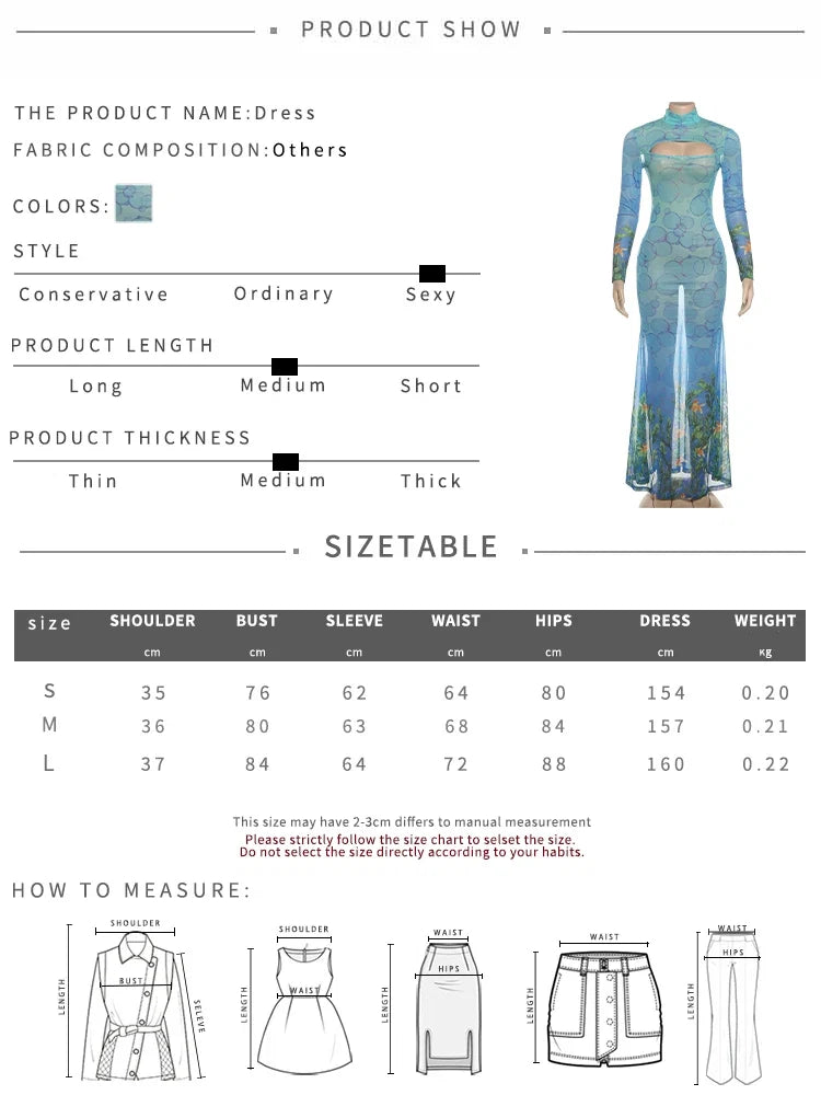 kliou Mesh Panelled Women Maxi Dress Sexy Stunning Point Print Full Sleeve O-neck Sheath Robe Mujer Hipster Festival Party Frock