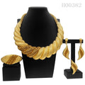 Dubai Gold Plated Jewelry Sets For Women Surround Big Necklace Plate 24K