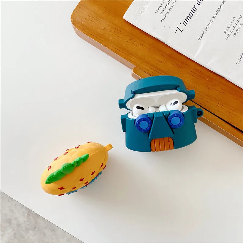 3D Cute Cartoon Pineapple House Silicone Case For Airpods Pro Bluetooth Earphone Charging Box Cover For Airpods 1 2 3