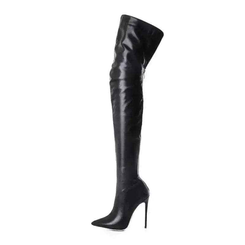 Women’s Over Knee Stretch Boots – 11cm High Heel