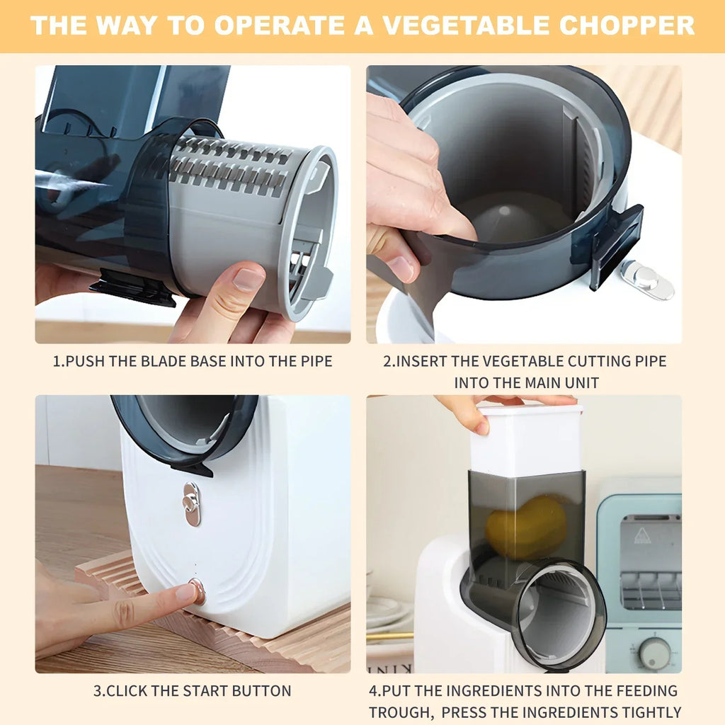 Electric Cheese Grater Electric Slicer Shredder Electric Vegetable Slicer Salad Maker  Fruit Cutter Food Processor Spiralizer