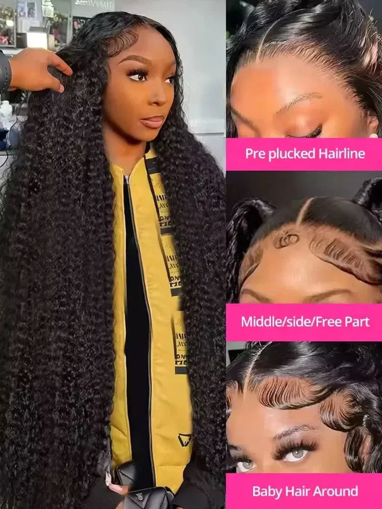 Hd 250 % Loose Deep Wave 30 38 40 Inch 13x6 HD Lace Frontal Human Hair Wigs Brazilian PrePlucke Water Curly 13x4 Lace Front Wig
