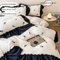 3pcs Rose Embroidered Duvet Cover Set (1*Duvet Cover + 2*Pillowcase, Without