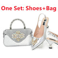 New Fashion Women Shoes and Bags To Match Set Nigeria Party Italian Shoe and