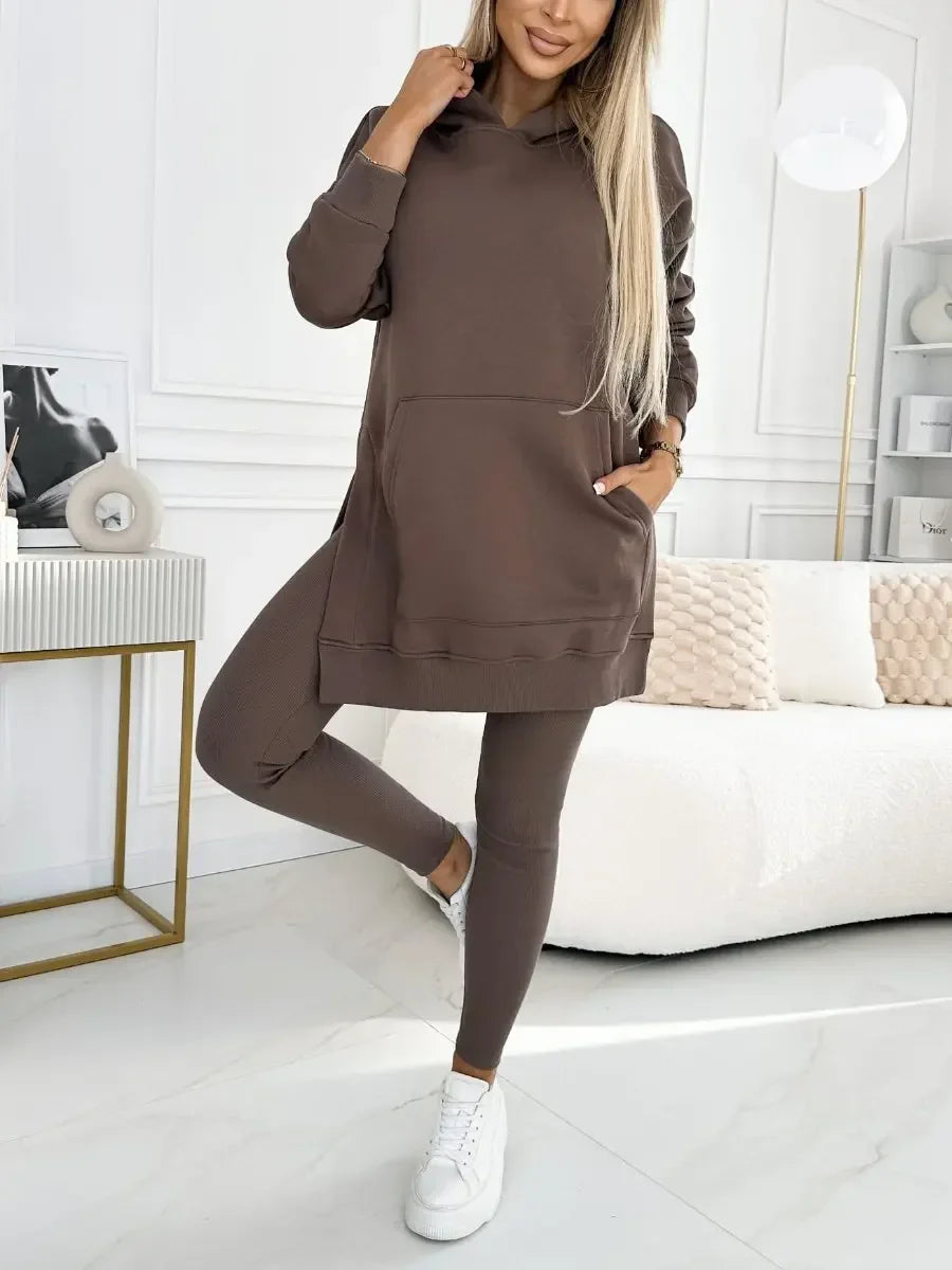 Women's Two Pieces Set Hooded Tracksuit Set