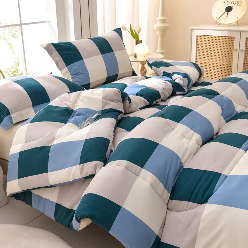 Winter Bedding Thick Quilt Blanket Thick Warm Flannel Fleece Comforter for Cold