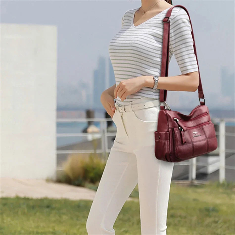 Genuine Brand PU Leather Sac Luxury Handbags Women Bags Designer Shoulder Crossbody Hand Bags for Women 2022 Purses and Handbags